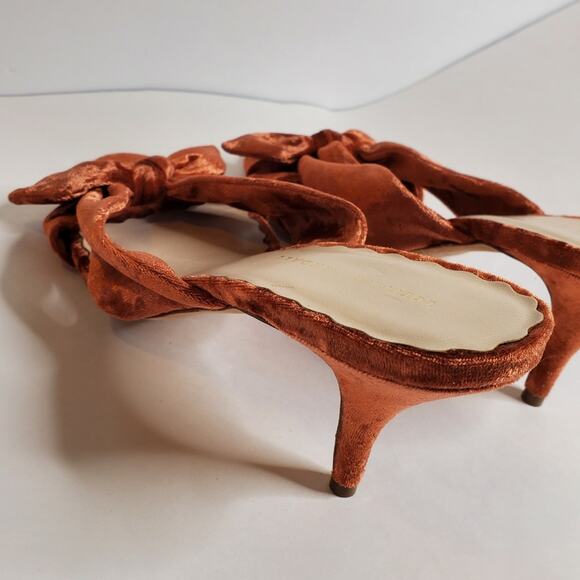 Loeffler Randall Luisa Velvet knotted bow kitten heels Size 11 - Picture 9 of 14